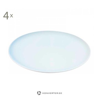Valkoinen lautassarja 4 kpl (coupe) täydellinen, hallinäyte