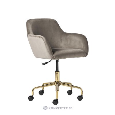 Light brown velvet office chair (lucie) with cosmetic flaws.