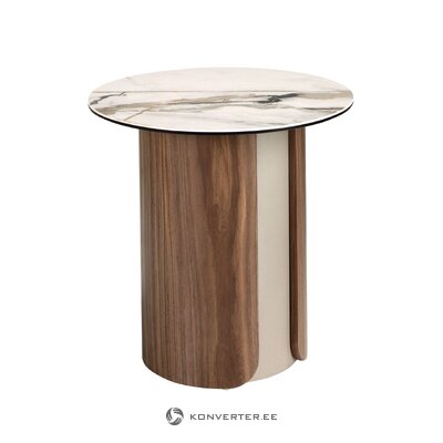 Round brown coffee table (Angel Cerdá)