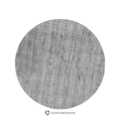 Тёмно-серый круглый вискозный ковер ручной работы (джейн) d=120 цел.