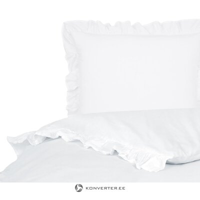 Balts kokvilnas gultas veļas komplekts (florence) neskarts