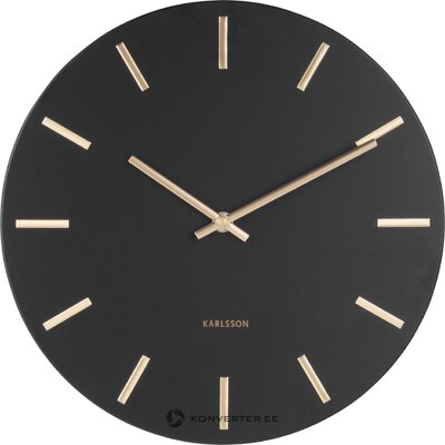 Black and gold wall clock charm (karlsson) 30cm intact