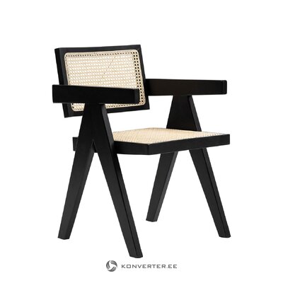 Black-beige solid wood design chair moritz (rivièra maison) intact