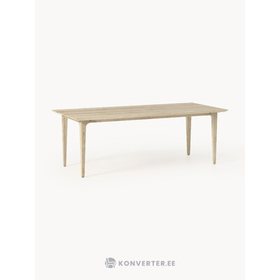 Gaiši brūns masīvkoka pusdienu galds (archie) 220x100