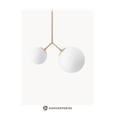 Дважды подвесной светильник золотисто-белого цвета (домашний врач) с косметическими дефектами