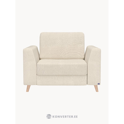 Gaiši bēša atpūtas krēsla gulta bruno classic (bruno)