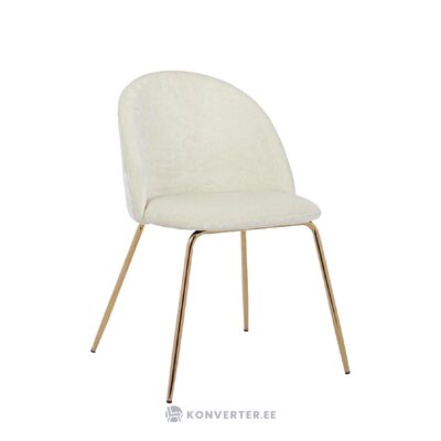 Gaiši bēšs samta krēsls tanya (bizzotto)