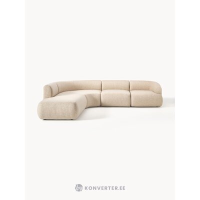 Beige modulaarinen kulmasohva (sohva)