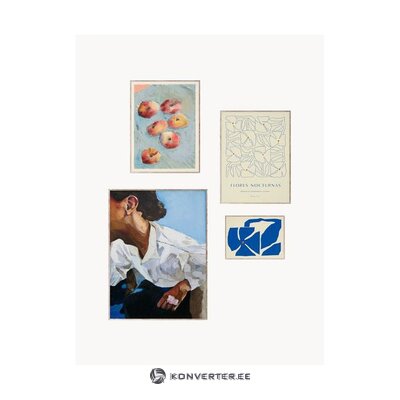 Sienų dekoracijų rinkinys nr. 09 (paper collective) 4 vnt. su defektais.