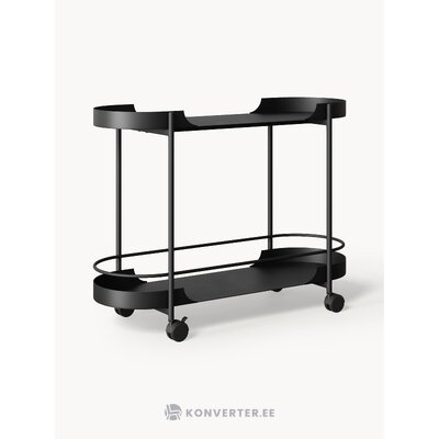 Musta tarjoilupöytä (mehiläispesä), jossa kosmeettinen vika