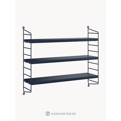 Черная настенная полка с карманом для струн (мебель для струн)