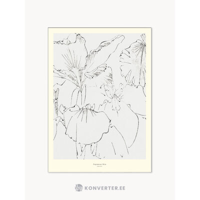 Wall picture Japanese iris (poster & frame)