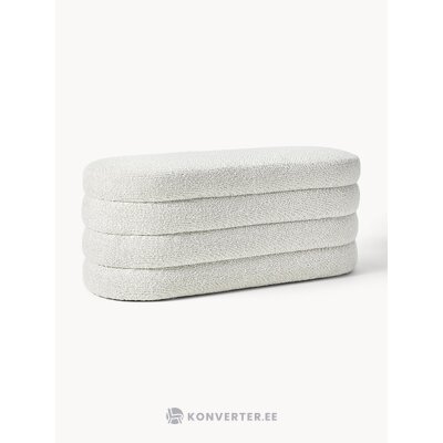 Light gray upholstered bench (alto)