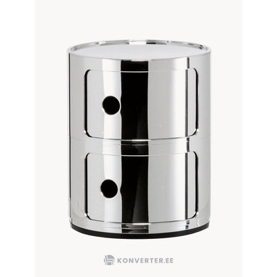 Silver design bedside table componibili (Kartell)