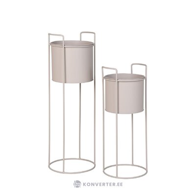 Smėlio spalvos gėlių stovų rinkinys, 2 dalių rabo (house nordic)