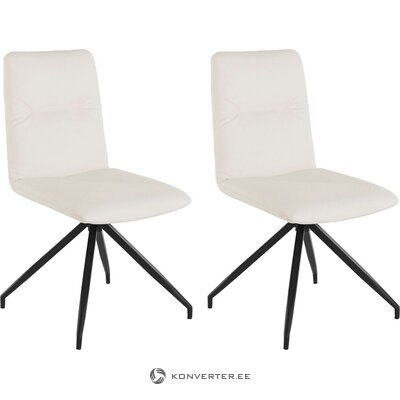 Melns un balts grozāms ādas krēsls (Loxley)
