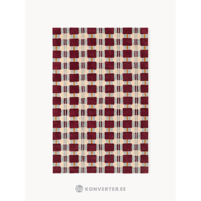 Ruskea kuviollinen villamatto (kimi) 200x300