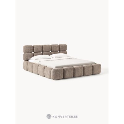 Dark beige upholstered bed (tayla) 180x200