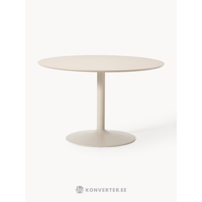 Gaiši bēšs apaļš ēdamgalds (menorca) d=120