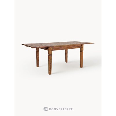 Brūns izvelkams masīvkoka ēdamgalds chateux (bizzotto) 120-200x90