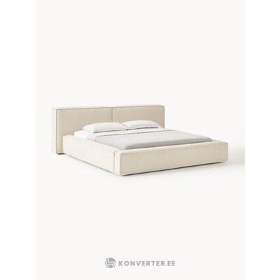 Gaiši bēša polsterēta gulta (Lennon) 180x200