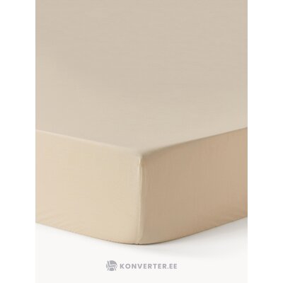 Smėlio spalvos medvilninė paklodė su guma (elsie) 180x200