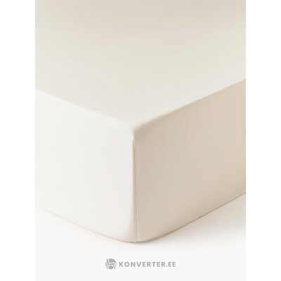 Gaiši bēša kokvilnas palags ar gumiju (premium) 160x200