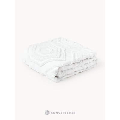 Balts kokvilnas gultas pārklājs (faye) 180x200