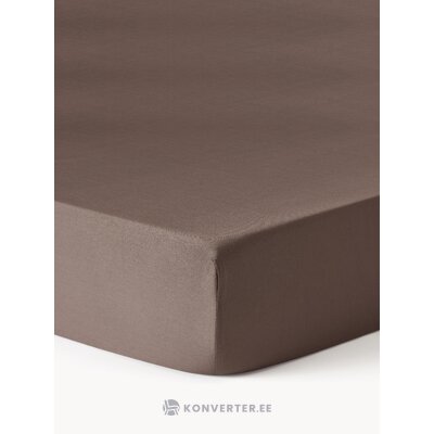 Ruda medvilninė paklodė su guma (comfort) 160x200