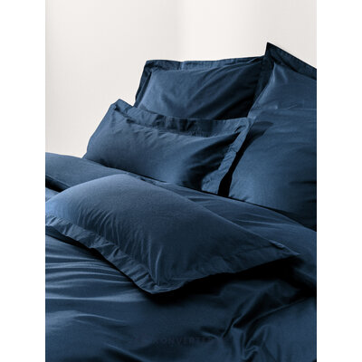 Tumši zils kokvilnas gultasveļas pārvalks (premium) 200x200