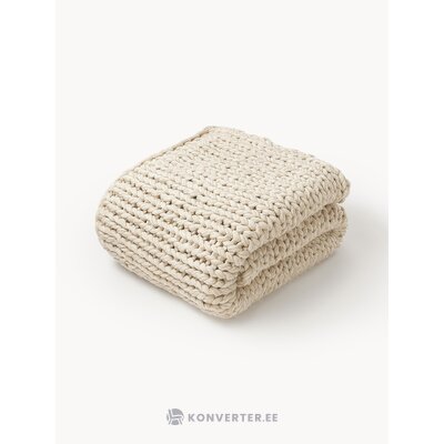 Vaaleanbeige puuvillaruutu (Adyna) 130x170