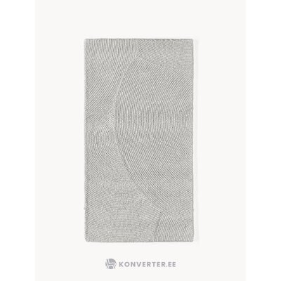 Gaiši pelēks vilnas paklājs (Eleni) 80x150