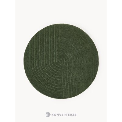Žalias apvalus vilnonis kilimas (Mason) D=120