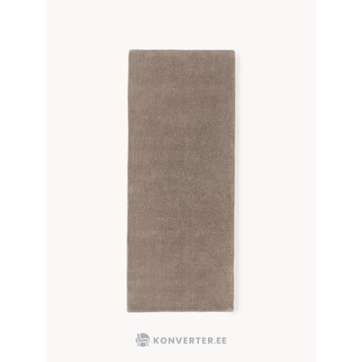 Tumši bēšs vilnas paklājs (Zayne) 57x202