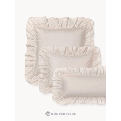 Vaalea beige puuvillainen tyynyliina (Louane) 30x30