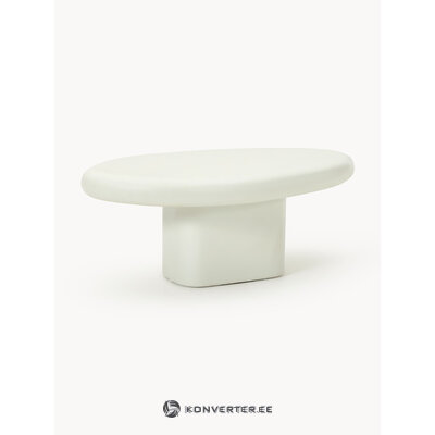 Valkoinen soikea sohvapöytä (Anaya)