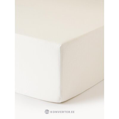 Valkoinen joustava puuvillainen aluslakana Lara (Traumwohl) 140x200