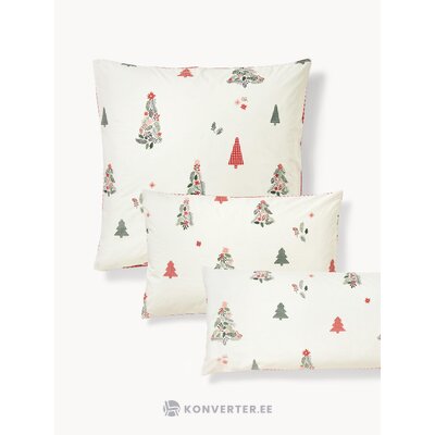 Valge Mustriga Puuvillane Padjapüür (Pine)50x80