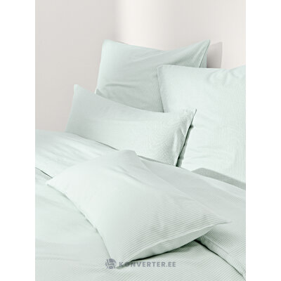 Mintunvihreä raidallinen puuvillapussilakanasetti (Javon) 135x200