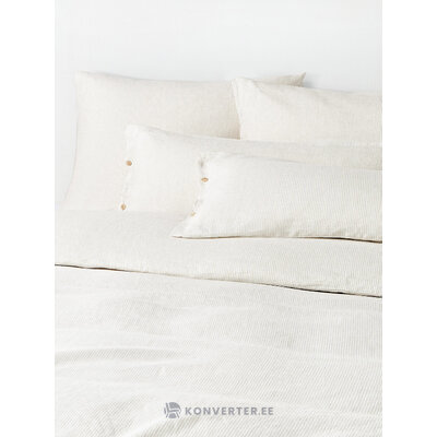 Valkoinen pellava pussilakana (Brinna) 135x200