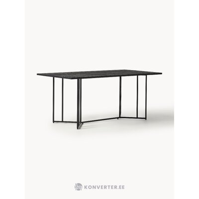 Black Solid Wood Dining Table (Luca) 180x90
