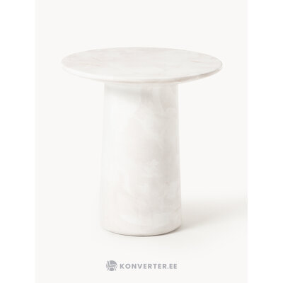 Baltas apvalus kavos staliukas (Jael)