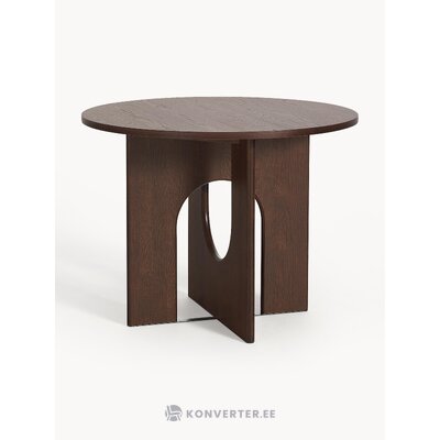 Tumši brūns apaļš ēdamgalds (Apollo) D=100