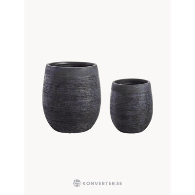 Flower Pot Set 2-Piece Cement (Bizzotto)