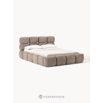 Dark Beige Upholstered Bed (Tayla) 140x200