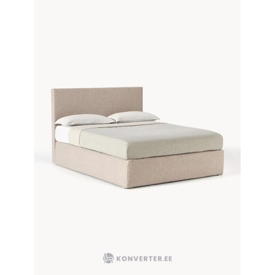 Dark beige Continental bed (Eliza) 180x200