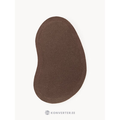 Tumši brūns īpašas formas vilnas paklājs (Kadey) 150x230