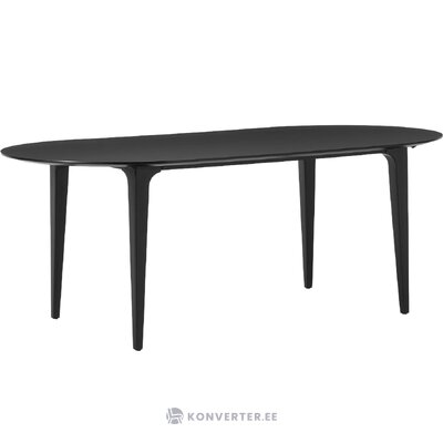 Melns ovāls masīvkoka ēdamgalds (Archie) 100x200