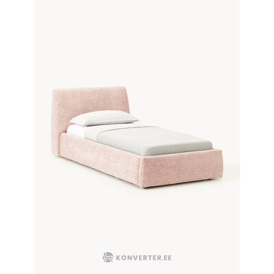 Peach-colored upholstered bed (Cloud) 90x200