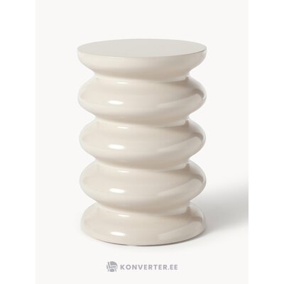 Светло-бежевый круглый журнальный столик (Илли)